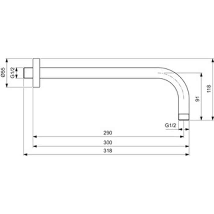 IDEAL STANDARD IDEAL IDEALRAIN BRAXIONAS TOIXOu 30cm B9444AA